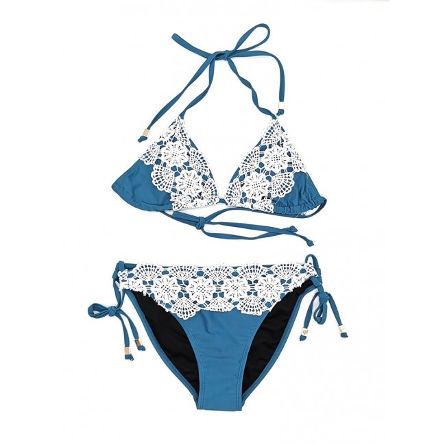 Conjunto Bikini Triangulo Decote Renda