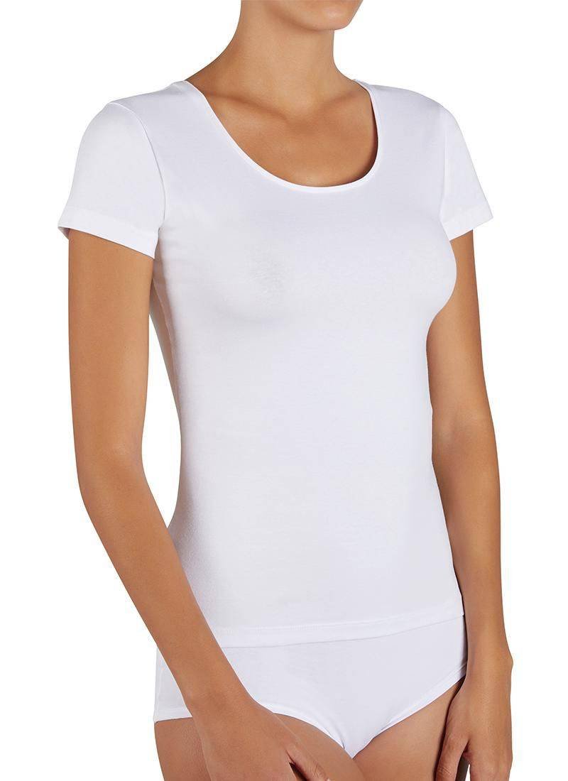 Camiseta interior Algodon Mujer Manga Curta