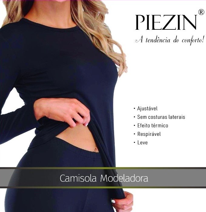 Camisola Interior Modeladorasem sem costuras C/Mangas